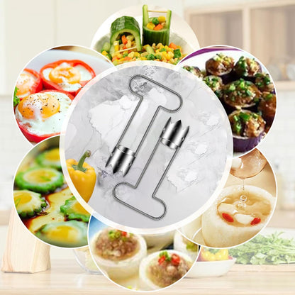 Red Bell Pepper Corer 2PCS, Jalapeno Apple Stainless Steel Core Remover