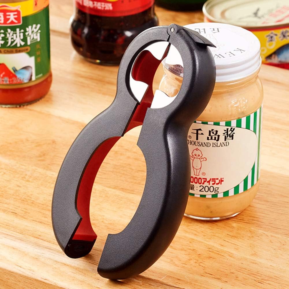 Jar Opener, Non-Slip, 6 in 1 Multi Tool Bottle Opener for Seniors