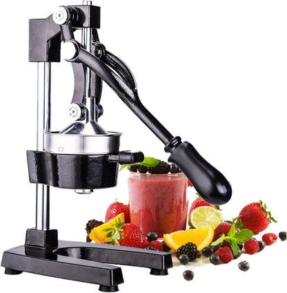 Manual Citrus Juicer - Professional Orange, Lemon, Lime & Pom Juice Extractor, Easy to Clean, Yellow