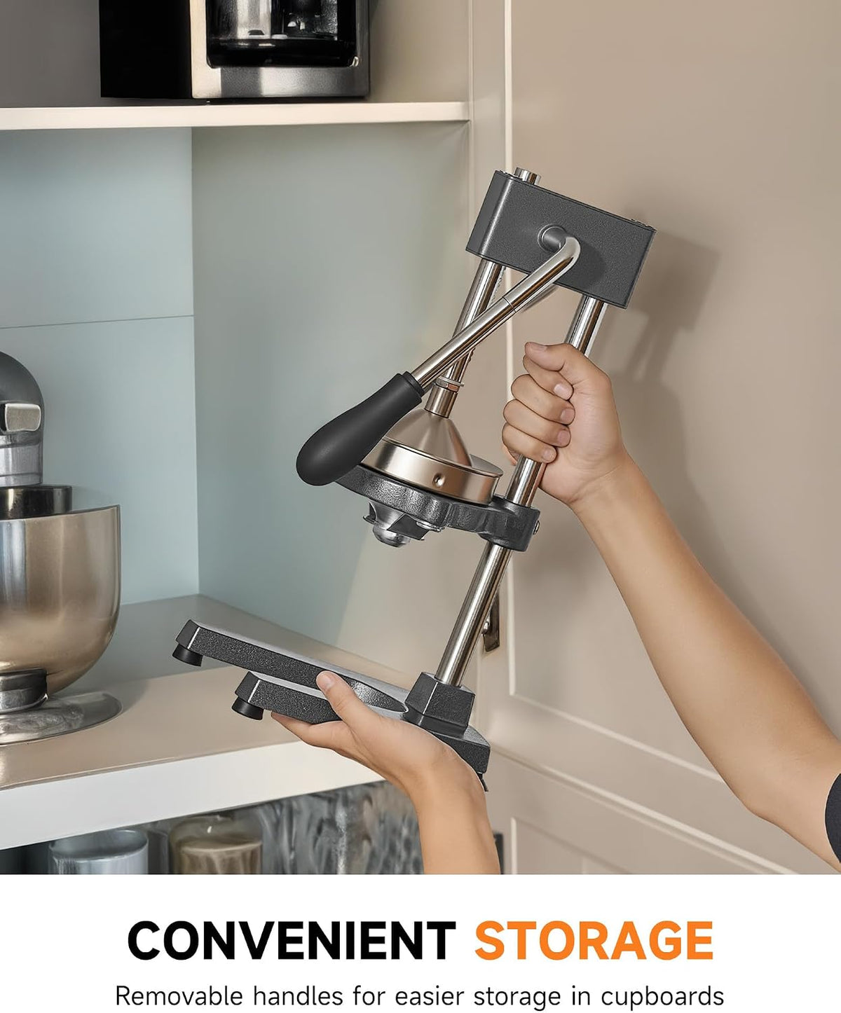 Manual Citrus Juicer - Professional Orange, Lemon, Lime & Pom Juice Extractor, Easy to Clean, Yellow