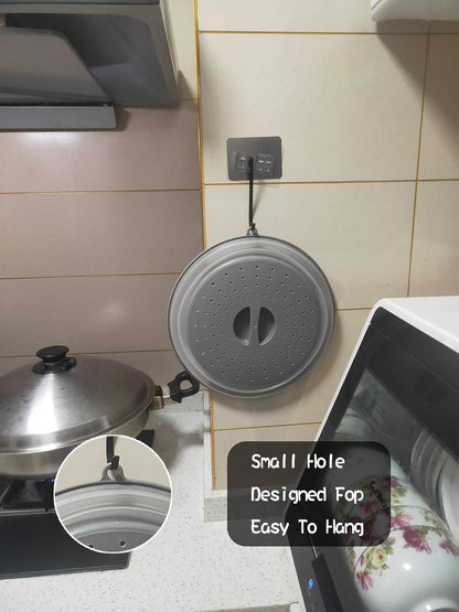 Collapsible Microwave Splatter Cover, Black, 10.5 inch