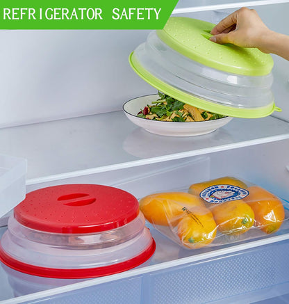 Collapsible Microwave Splatter Cover, Black, 10.5 inch