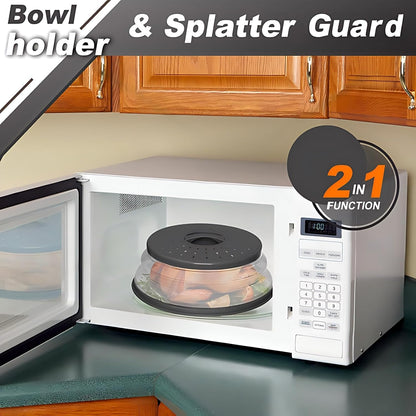 Collapsible Microwave Splatter Cover, Black, 10.5 inch