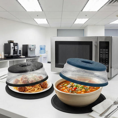 Collapsible Microwave Splatter Cover, Black, 10.5 inch