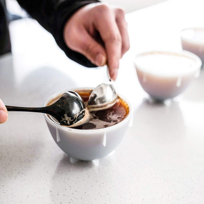 Professional Coffee Cupping Spoon, Stainless Steel, Black