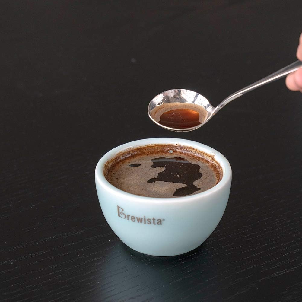 Professional Coffee Cupping Spoon, Stainless Steel, Black