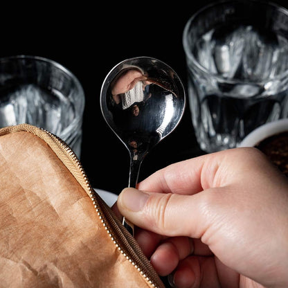 Professional Coffee Cupping Spoon, Stainless Steel, Black