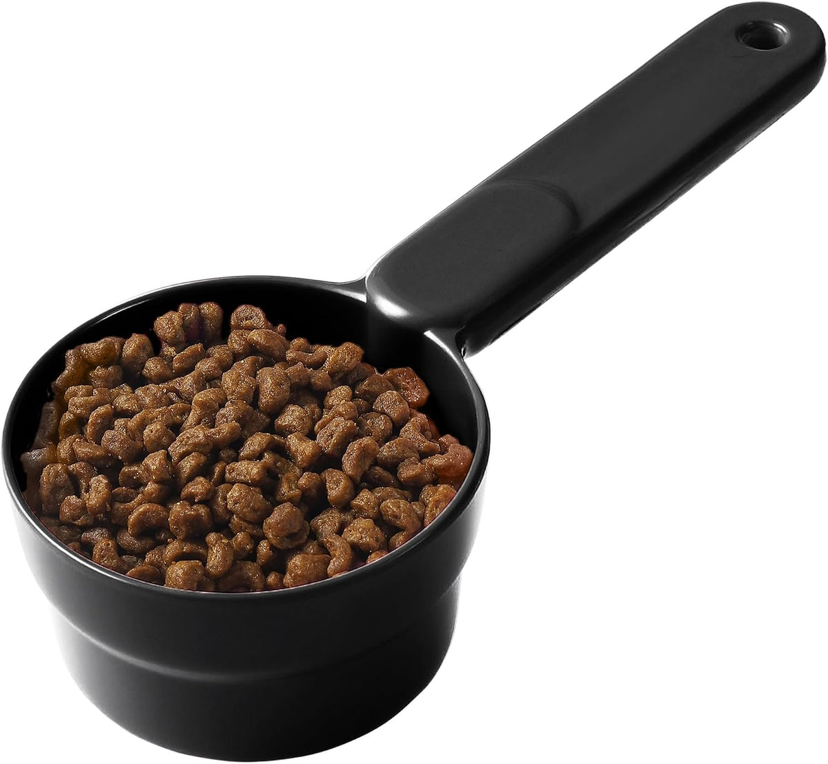 Dog Cat Food Scoop - Pet Food Scoop Dog Food Measuring Cup 1/2 1/4 Cup, Comfortable Long Handle for Easy to Scoop Food, Blue 1/2 Cup