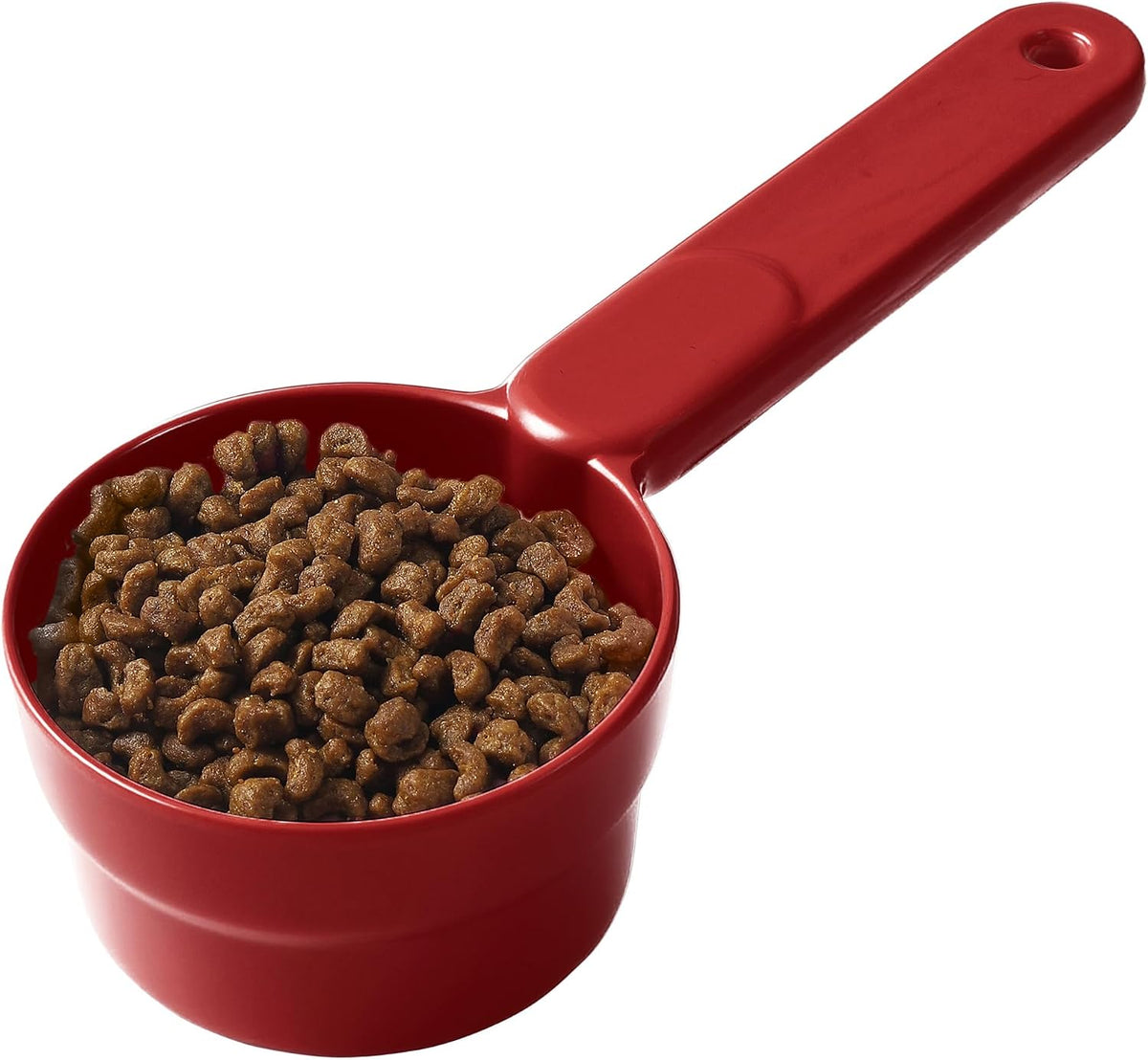 Dog Cat Food Scoop - Pet Food Scoop Dog Food Measuring Cup 1/2 1/4 Cup, Comfortable Long Handle for Easy to Scoop Food, Blue 1/2 Cup