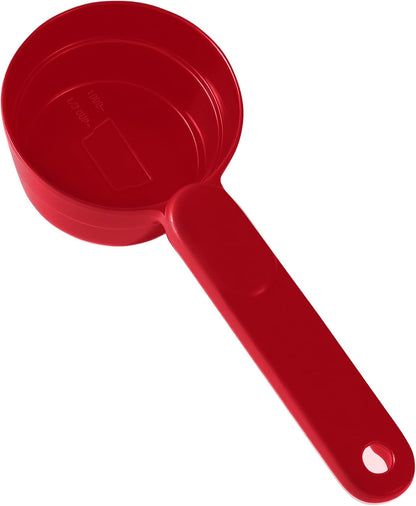 Dog Cat Food Scoop - Pet Food Scoop Dog Food Measuring Cup 1/2 1/4 Cup, Comfortable Long Handle for Easy to Scoop Food, Blue 1/2 Cup