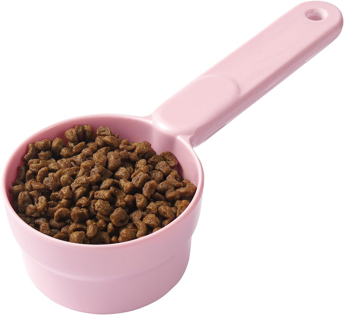 Dog Cat Food Scoop - Pet Food Scoop Dog Food Measuring Cup 1/2 1/4 Cup, Comfortable Long Handle for Easy to Scoop Food, Blue 1/2 Cup