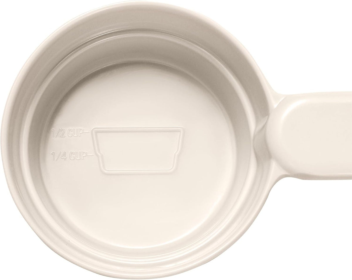 Dog Cat Food Scoop - Pet Food Scoop Dog Food Measuring Cup 1/2 1/4 Cup, Comfortable Long Handle for Easy to Scoop Food, Blue 1/2 Cup