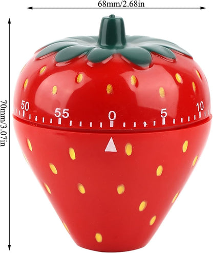 Strawberry Shaped Timer, Cartoon Mechanical Kitchen Time Cute