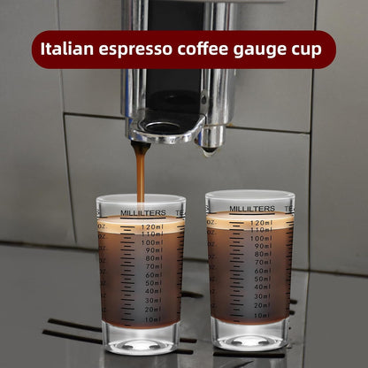 2Pcs Shot Glass Measuring Cup, 4 Ounce Heavy Base Jigger, Espresso Shot Glasses, Liquid Cup, Round Shot Glasses, Small Cups for Vodka, Whiskey, Tequila, Espresso, Liquor (2, Red)