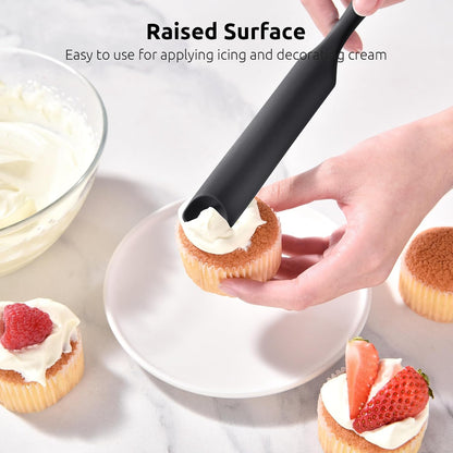 Skinny Silicone Jar Spatula Scraper, 10in Sourdough Tool, Aqua Sky