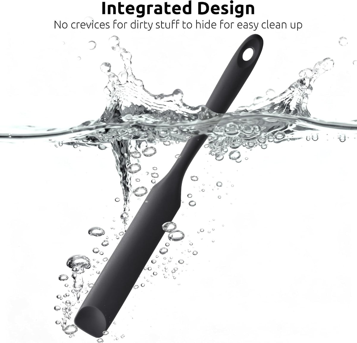 Skinny Silicone Jar Spatula Scraper, 10in Sourdough Tool, Aqua Sky