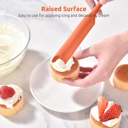 Skinny Silicone Jar Spatula Scraper, 10in Sourdough Tool, Aqua Sky