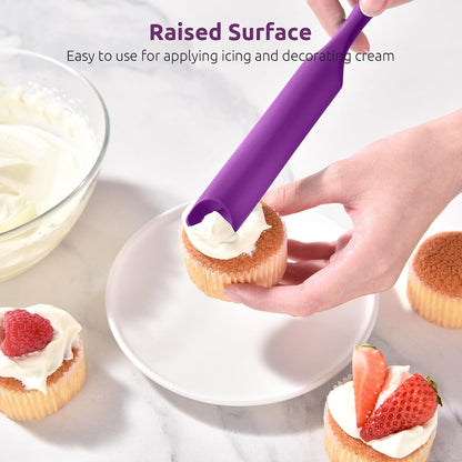 Skinny Silicone Jar Spatula Scraper, 10in Sourdough Tool, Aqua Sky