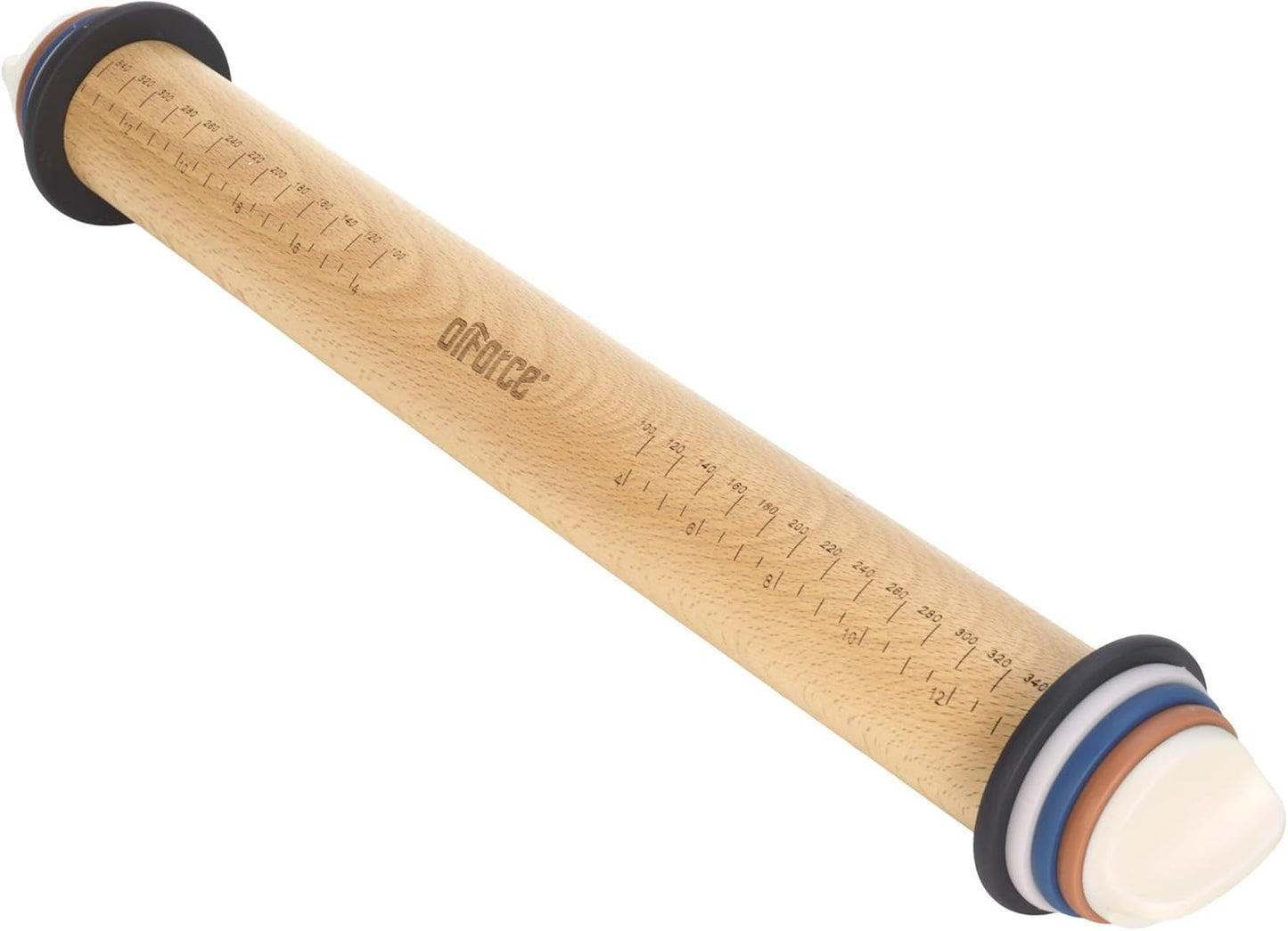 Adjustable Rolling Pin, 13.6" Dough Roller with 4 Thickness Rings for Dough | Dough Roller For Fondant, Pizza, Pie Crust, Pastries & Cookies,4 Adjust-rings Deliver Precise Even Dough Thickness