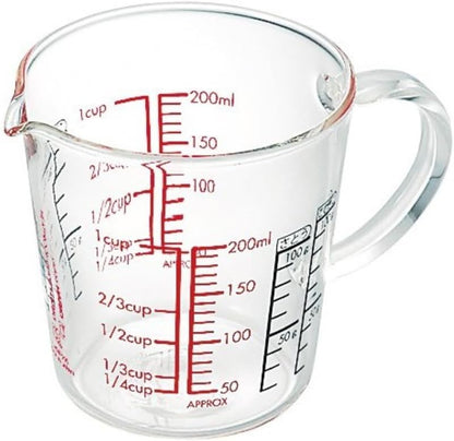 Heatproof Glass Measuring Cup with Handle, 200ml