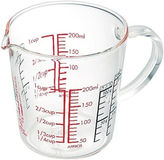 Heatproof Glass Measuring Cup with Handle, 200ml