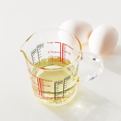 Heatproof Glass Measuring Cup with Handle, 200ml