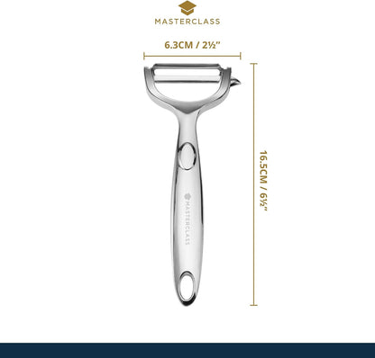 KitchenCraft KCMCYP Heavy Duty Y-Shaped Swivel Potato Peeler, Silver