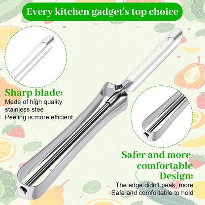 2 Pack Stainless Steel Vegetable & Potato Peeler for Kitchen