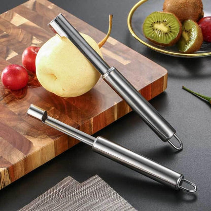 Fruit and Vegetable Corer Tool, Multi-Function Stainless Corer and Pitter Remover Set for Apple, Pear, Cherry, Jujube, Red Dates, Berry, Chili, Jalapeno Pepper, Tomato, potato - 6 Pieces