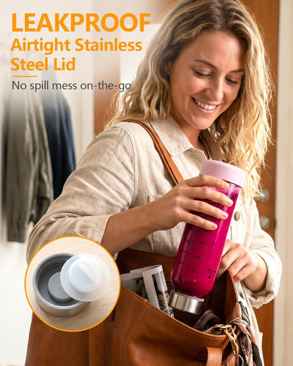 Zukro 12 oz Glass Juice Bottles with Lids, Airtight & Leak proof, Reusable Clear Small Glass Bottle With Stainless Steel Cap for Juicing, Water, Smoothie & Milk, Dishwasher Safe & BPA Free, 12 Pack