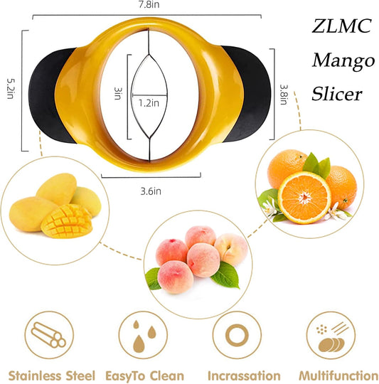 Mango Slicer, Peeler and Pit Remover Tool, Mango Splitter, Mango Slicer Cutter Pitter, with Grip Handle