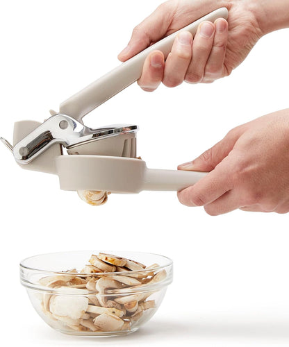 FreshForce Hand-Held Slicer, Slices Mushrooms, Strawberries, Kiwis and More, Taupe