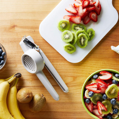 FreshForce Hand-Held Slicer, Slices Mushrooms, Strawberries, Kiwis and More, Taupe