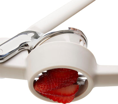 FreshForce Hand-Held Slicer, Slices Mushrooms, Strawberries, Kiwis and More, Taupe