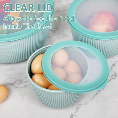 BoxedHome Mixing Bowls with Lids Set, 4.97 Quarts