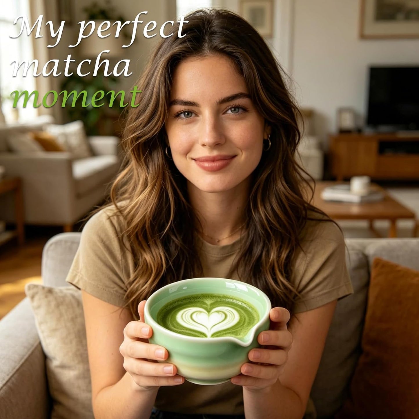 Matcha Whisk Set, Japanese Tea Set Includes Matcha Bowl with Spout, Bamboo Whisk, Ceramic Chasen Holder, Scoop, Sifter, 5 pcs Traditional Tea Making Kit for Matcha Lovers Women Men