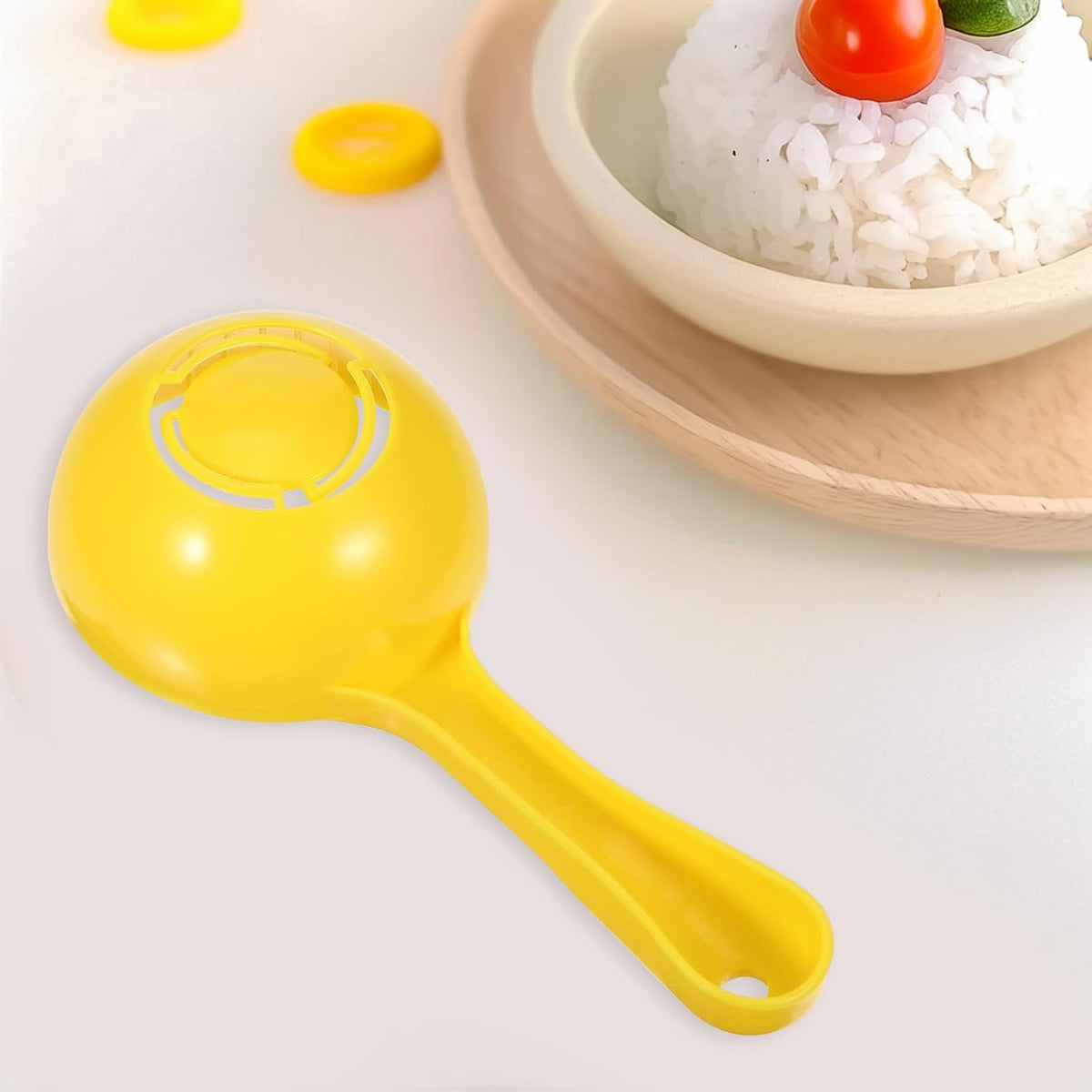 Rice Paddle Scoop Mold For Rice Ball Making, Non-stick Sushi Mold Rice Ball Scooper for Rice Sushi Making, Rice Ball Spoon Sushi Making Tools Yellow for Home Kitchen Restaurant