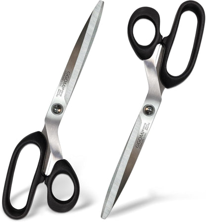 2.2T Stainless Blade Kitchen Scissors - 9.6in x 1Pack | Korean Style Sharp Heavy Duty All Purpose Kitchen Shears for Cooking Food | Barbecue Kalbi Rib Meat Cutting Dishwasher Safe (GG153, Black)