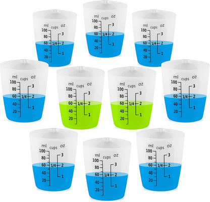 Silicone Resin Mixing Measuring Cups for Resin Supplies, Easy-to-Read Marks, 600ml/20oz Bowl, 250&100ml Thickened Reusable Silicone Cups for Epoxy Mixing, with Stir Sticks, Jewelry Making