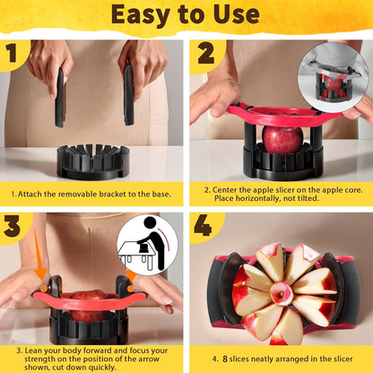 Newness 5.12-In Extra Large Apple Slicer, 16-Blade Cutter