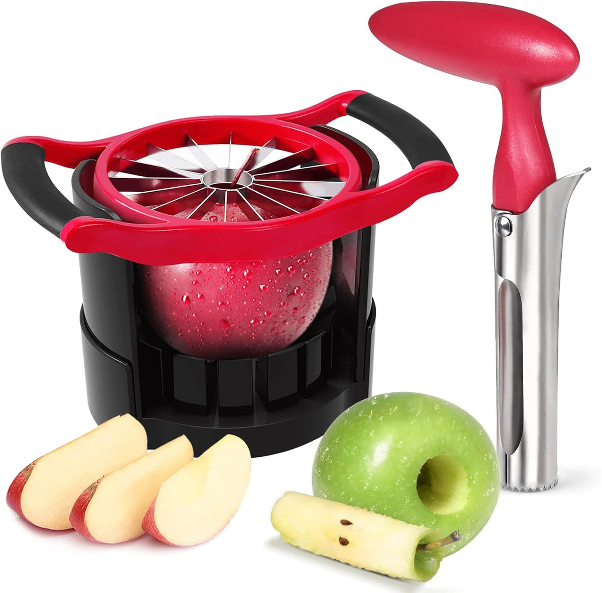 Newness 5.12-In Extra Large Apple Slicer, 16-Blade Cutter