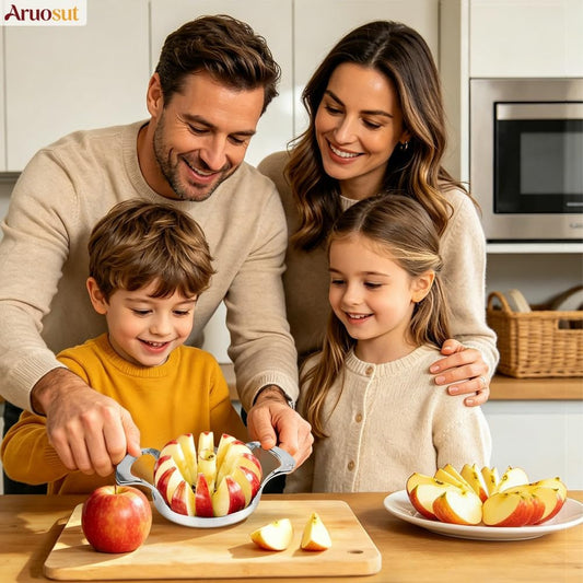 Apple Slicer, 12 Blade Extra Large Stainless Steel Apple Cutter, Heavy Duty Slicer and Corer Tool for Kitchen, Easy to Use