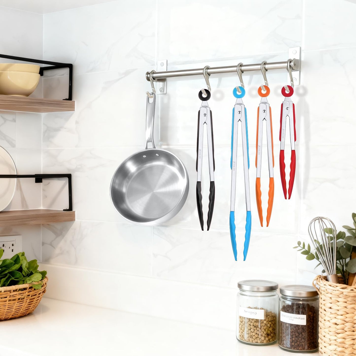 2-Pack Silicone Kitchen Tongs, 9 & 12 Inch, Non-Slip Cooking Set | Food Grade Silicone,BPA Free,Heat Resistant,Non-Slip Grip,Dishwasher Safe,For Daily & BBQ Use