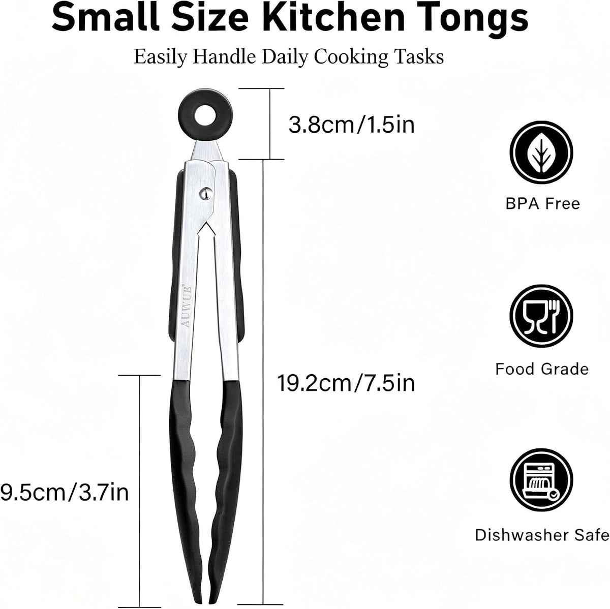 2-Pack Silicone Kitchen Tongs, 9 & 12 Inch, Non-Slip Cooking Set | Food Grade Silicone,BPA Free,Heat Resistant,Non-Slip Grip,Dishwasher Safe,For Daily & BBQ Use