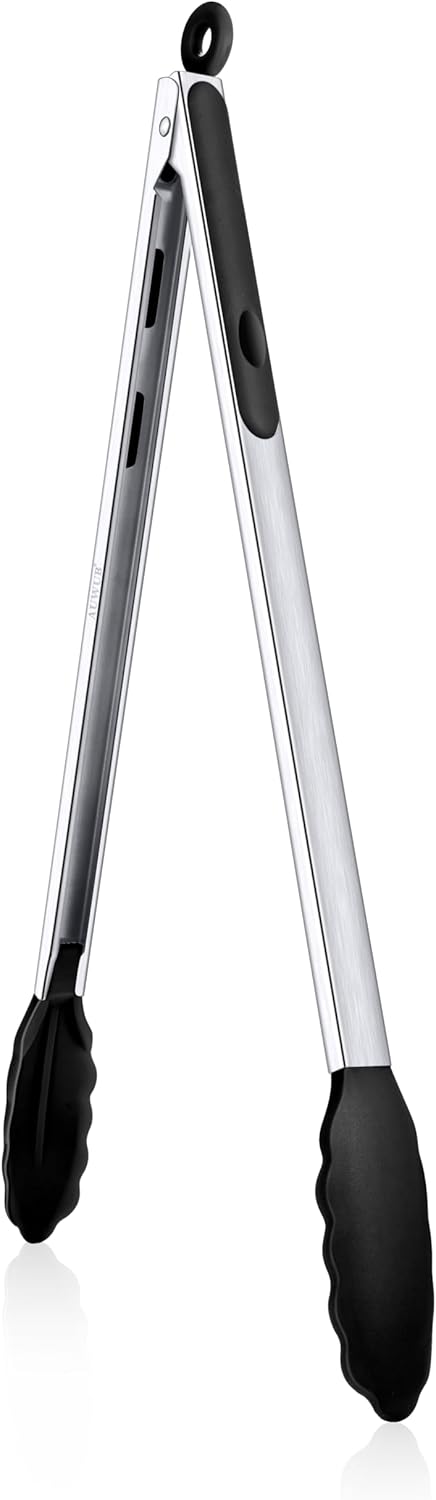2-Pack Silicone Kitchen Tongs, 9 & 12 Inch, Non-Slip Cooking Set | Food Grade Silicone,BPA Free,Heat Resistant,Non-Slip Grip,Dishwasher Safe,For Daily & BBQ Use