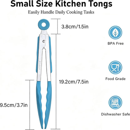 2-Pack Silicone Kitchen Tongs, 9 & 12 Inch, Non-Slip Cooking Set | Food Grade Silicone,BPA Free,Heat Resistant,Non-Slip Grip,Dishwasher Safe,For Daily & BBQ Use