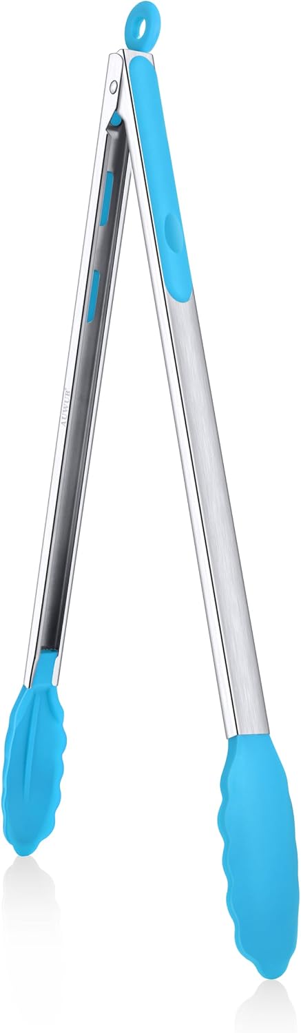 2-Pack Silicone Kitchen Tongs, 9 & 12 Inch, Non-Slip Cooking Set | Food Grade Silicone,BPA Free,Heat Resistant,Non-Slip Grip,Dishwasher Safe,For Daily & BBQ Use