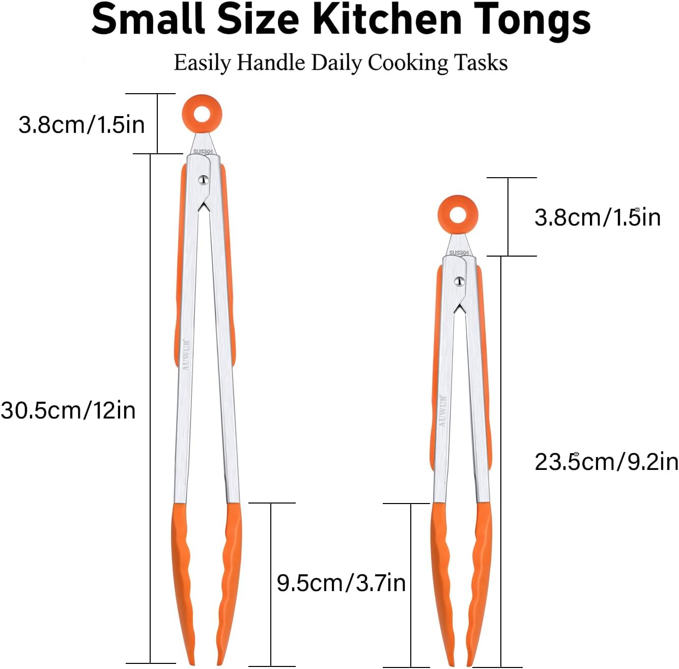 2-Pack Silicone Kitchen Tongs, 9 & 12 Inch, Non-Slip Cooking Set | Food Grade Silicone,BPA Free,Heat Resistant,Non-Slip Grip,Dishwasher Safe,For Daily & BBQ Use