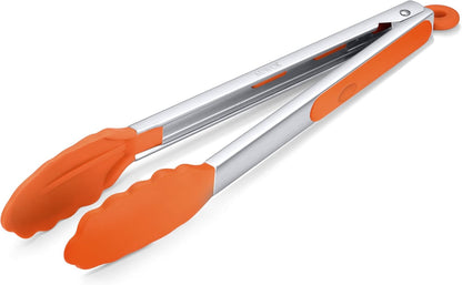 2-Pack Silicone Kitchen Tongs, 9 & 12 Inch, Non-Slip Cooking Set | Food Grade Silicone,BPA Free,Heat Resistant,Non-Slip Grip,Dishwasher Safe,For Daily & BBQ Use