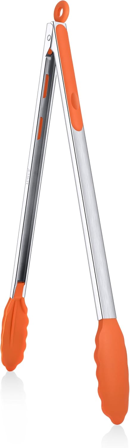 2-Pack Silicone Kitchen Tongs, 9 & 12 Inch, Non-Slip Cooking Set | Food Grade Silicone,BPA Free,Heat Resistant,Non-Slip Grip,Dishwasher Safe,For Daily & BBQ Use